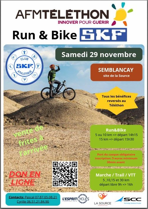 Affiche Run & Bike SKF / Téléthon